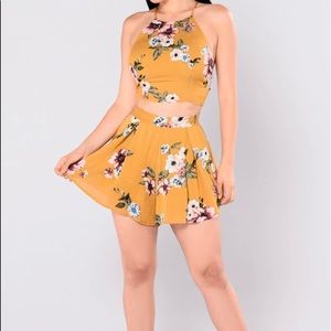2 piece floral short set